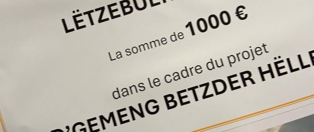 8.3.´24: Remise de don « D’Gemeng Betzder hëlleft »